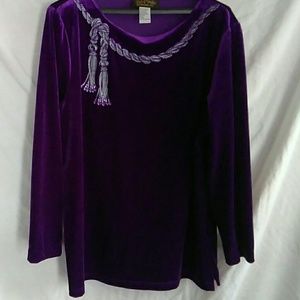 Purple velour tunic
